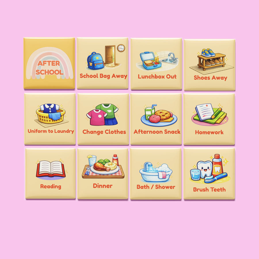 School Routine Magnet Set